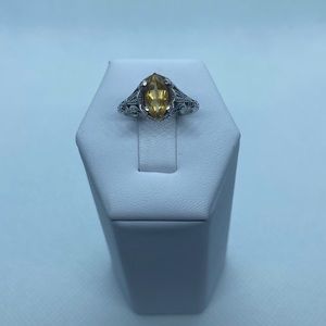 925 citrine filigree ring